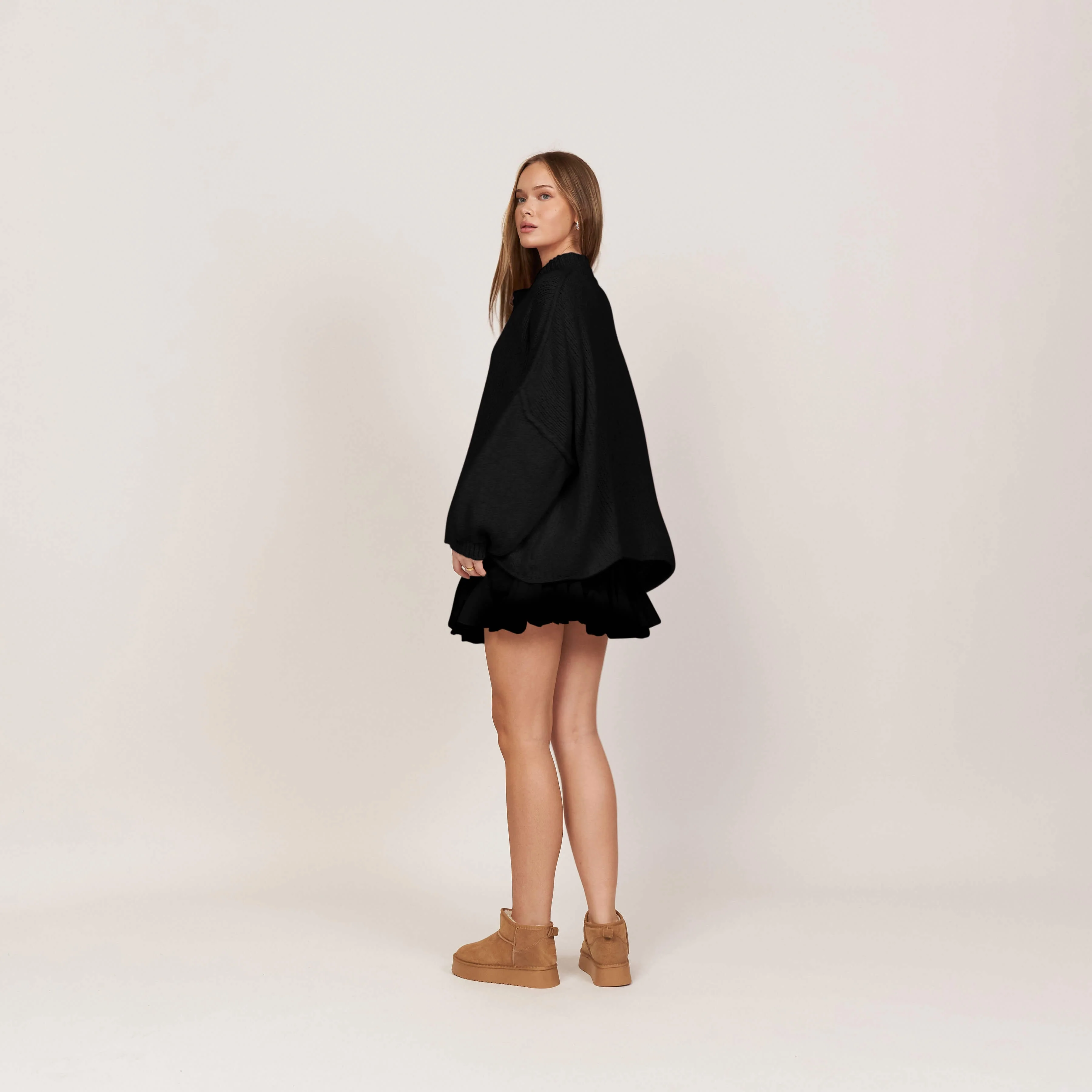 3er Pack Oversized Cardigan "CozyGlam" Soft Rosa/ Creme/ Black - Image 8