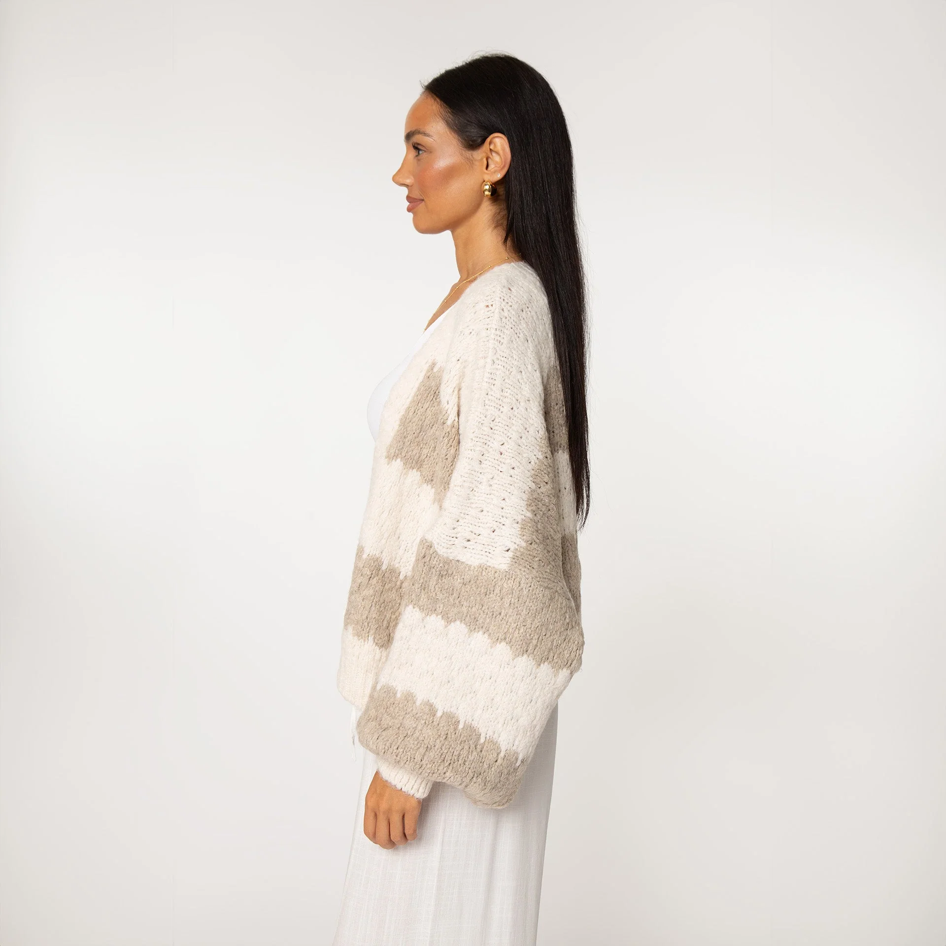 Bold Stripes Oversized Cardigan - Image 15
