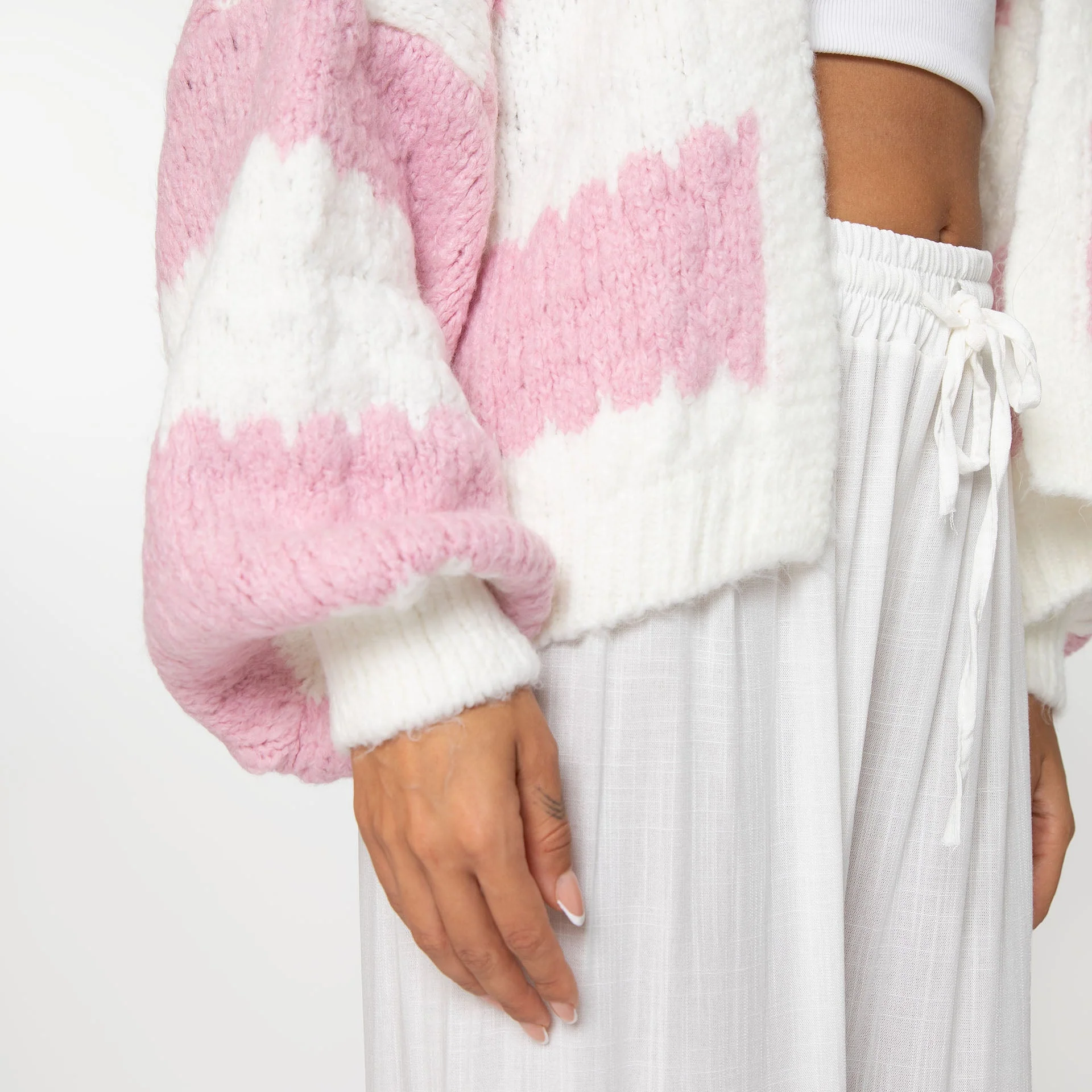 Bold Stripes Oversized Cardigan - Image 7