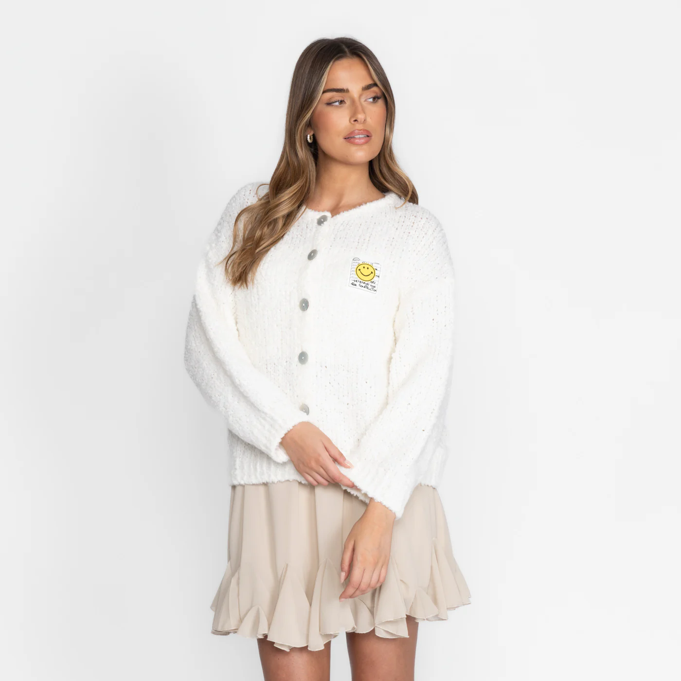 Smiley Boucle Cardigan - Image 10