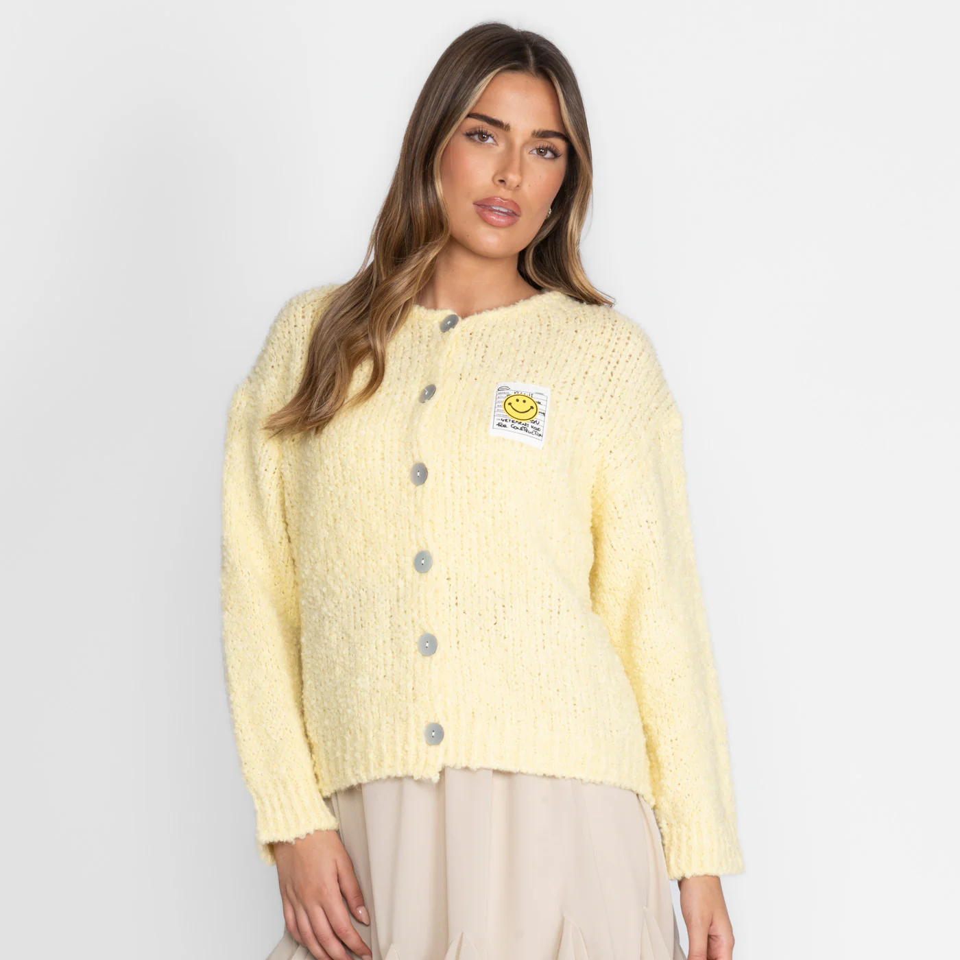 Smiley Boucle Cardigan - Image 12