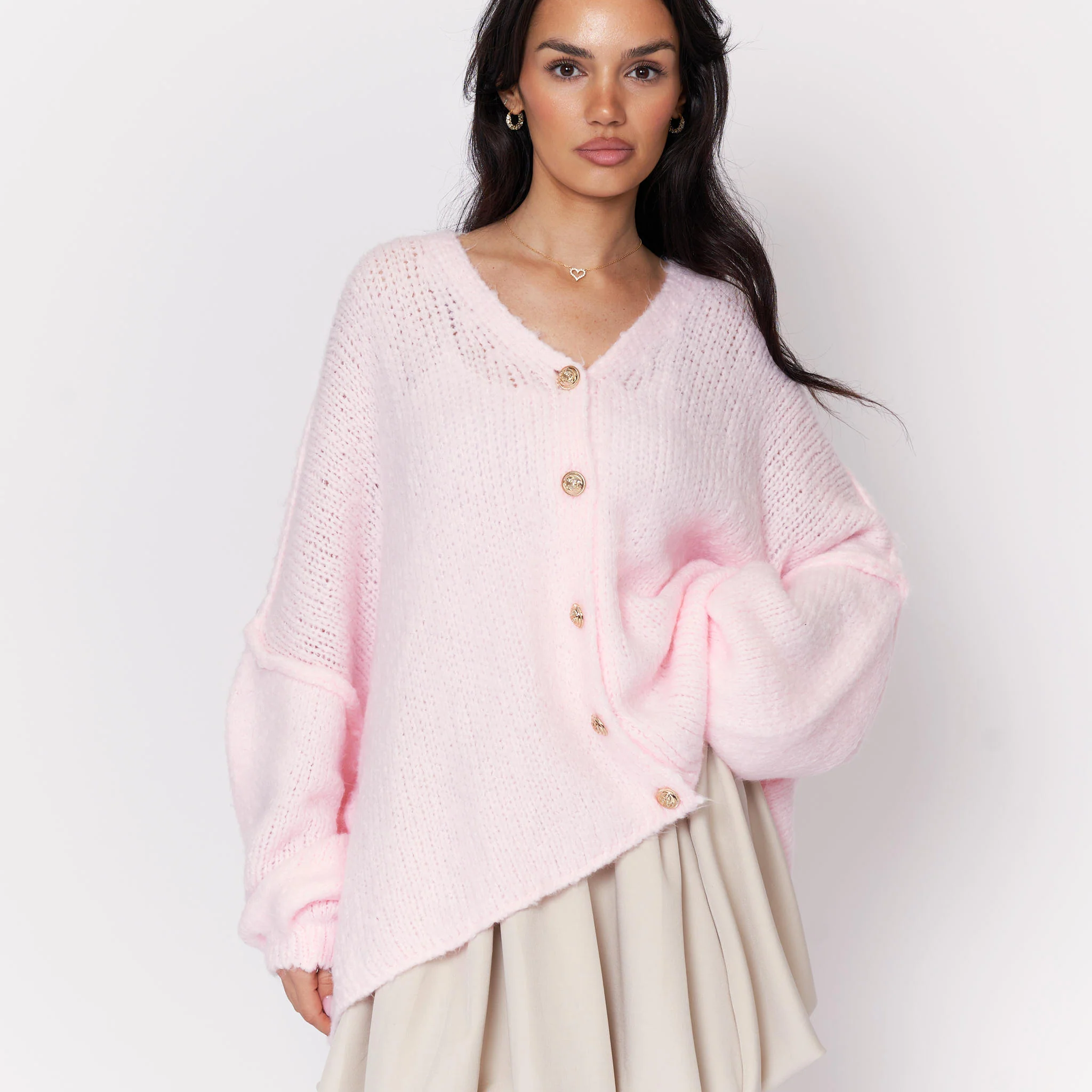 CozyGlam Oversize V-Cardigan - Image 4