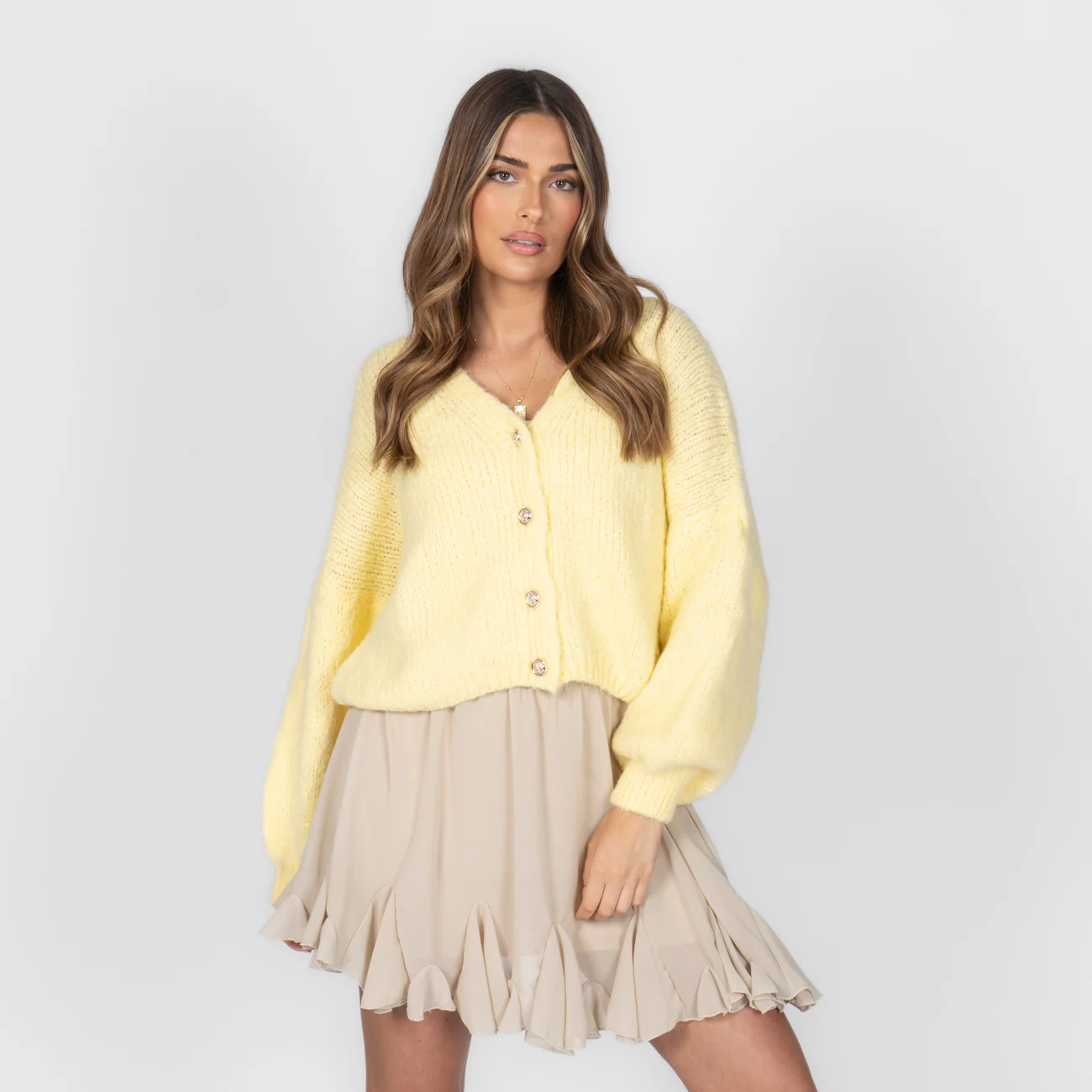 CozyGlam Oversize V-Cardigan Short - Image 25
