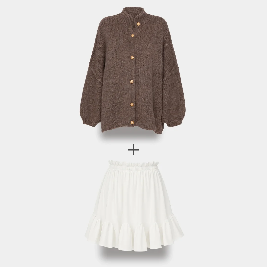 Limited Bundle Oversized Cardigan "CozyGlam" & Rock "Summer"