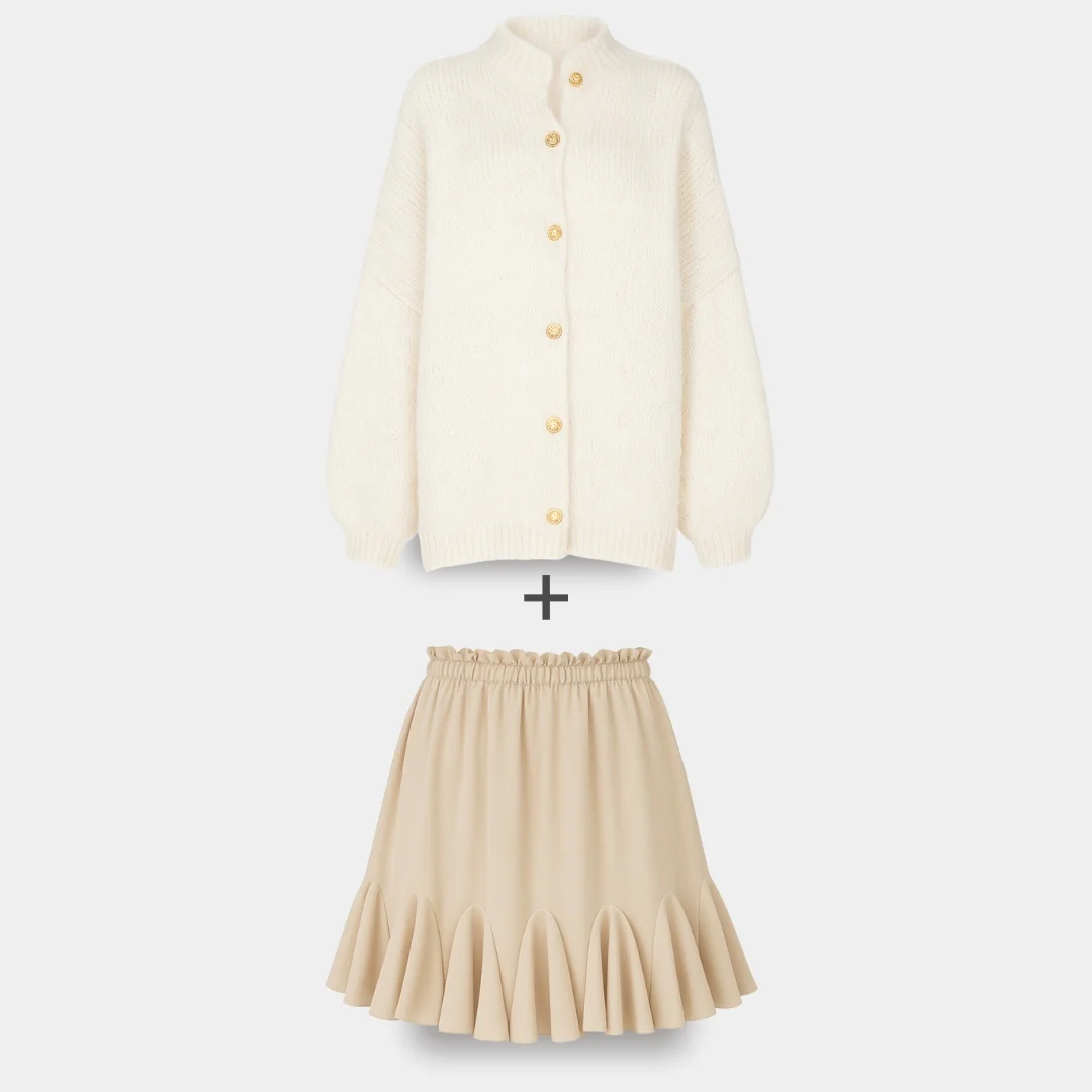 Limited Bundle Oversized Cardigan "CozyGlam" & Rock "Summer" - Image 49