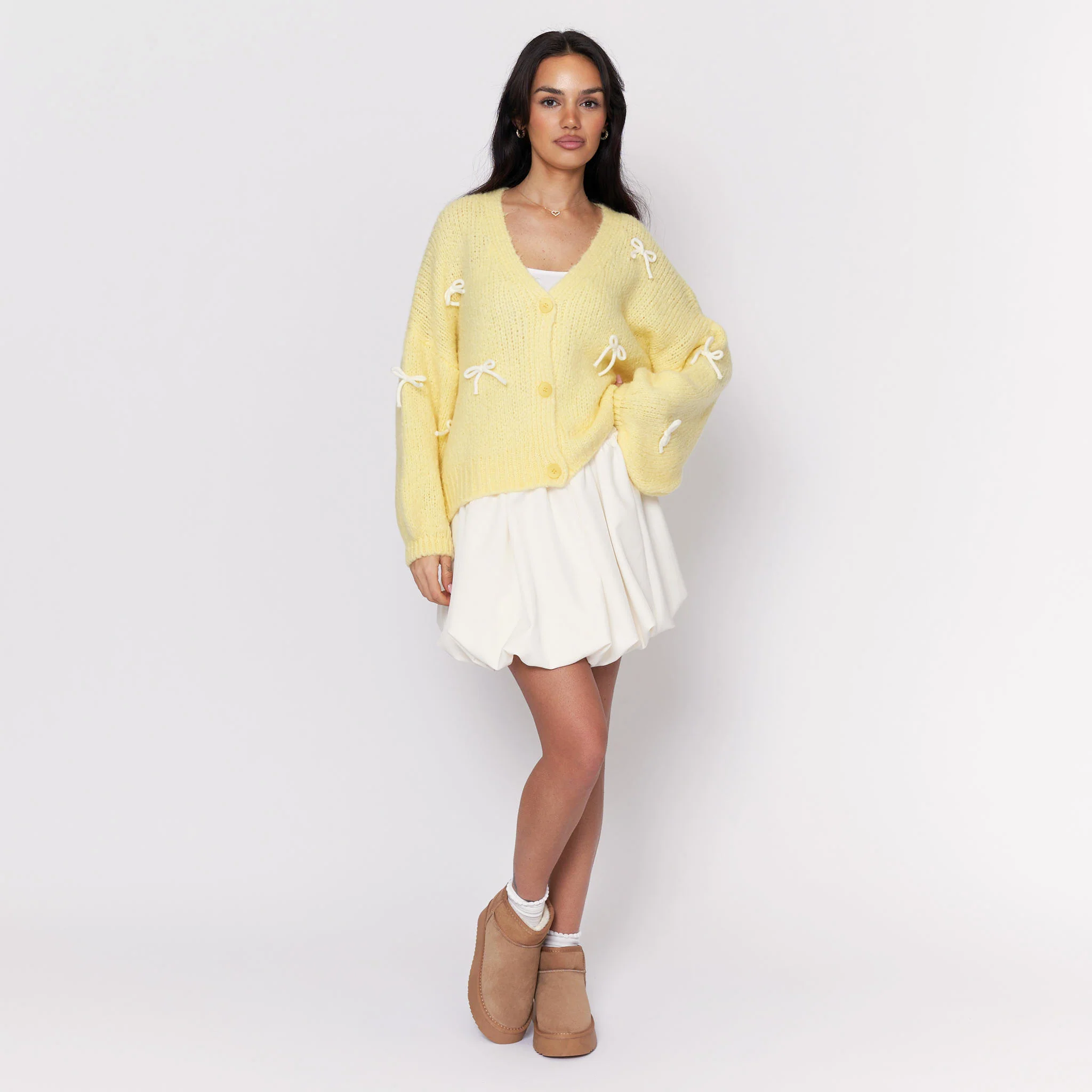 Oversize Mini Schleifen Cardigan - Image 3