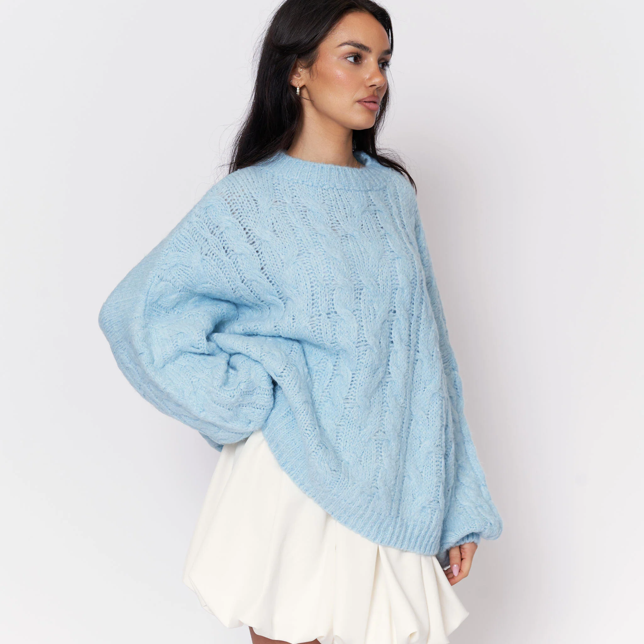 Softer Oversize Pullover mit Zopfmuster - Image 11