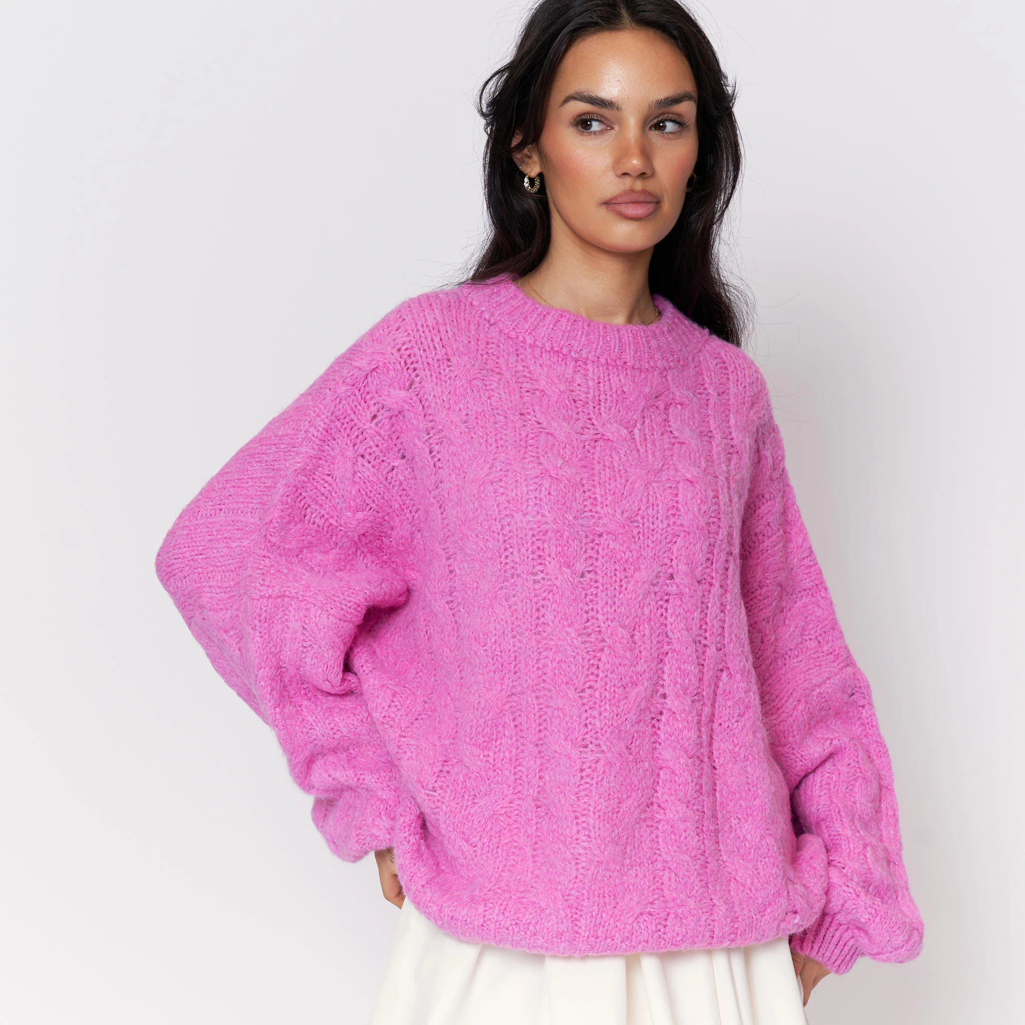 Softer Oversize Pullover mit Zopfmuster - Image 18