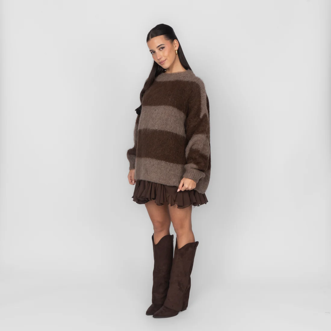 Ultra Soft Striped Long Sweater - Image 5